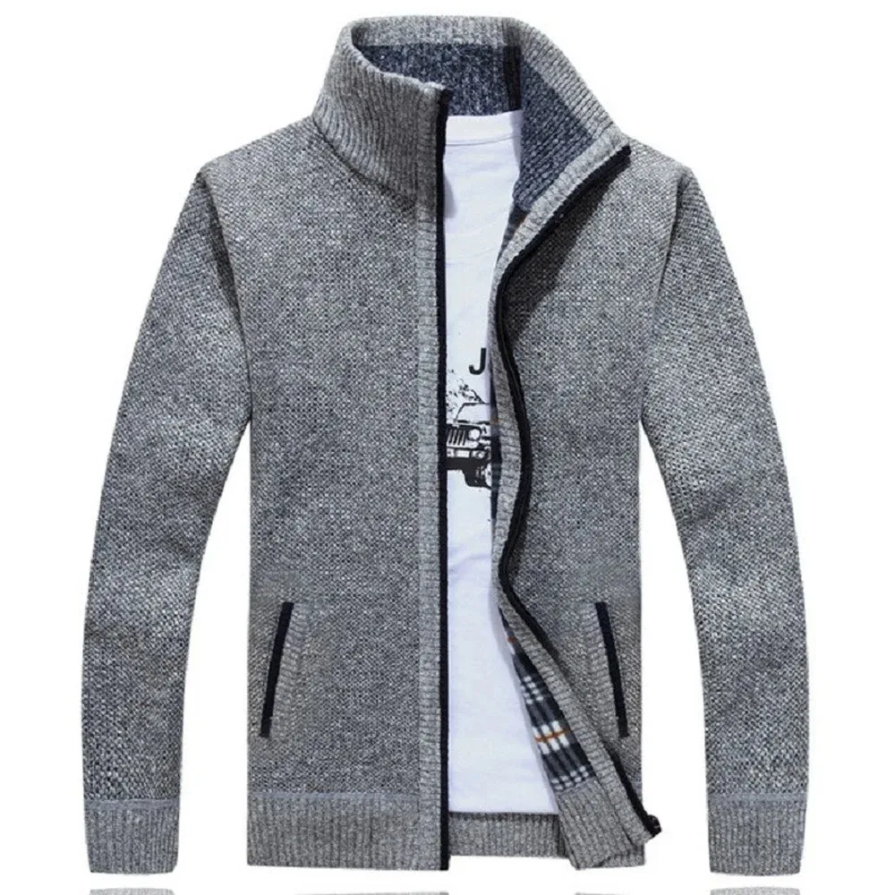 Winter New Men's Knitted Sweater Coat Long Sleeve Thick Cardigan Fleece Zipper Male Causal Solid Color Clothing Male Blouse
Winter New Men's Knitted Sweater Coat Long Sleeve Thick Cardigan Fleece Zipper Male Causal Solid Color Clothing Male Blouse