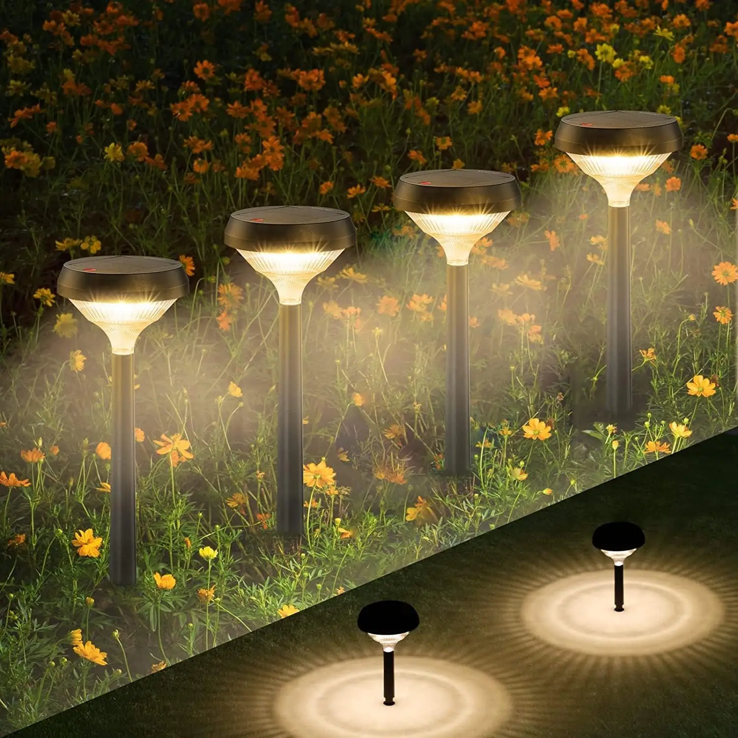 8 Pack Solar Pathway Lights, Warm White Waterproof Outdoor Landscape Lighting for Garden Walkway Driveway
8 Pack Solar Pathway Lights, Warm White Waterproof Outdoor Landscape Lighting for Garden Walkway Driveway