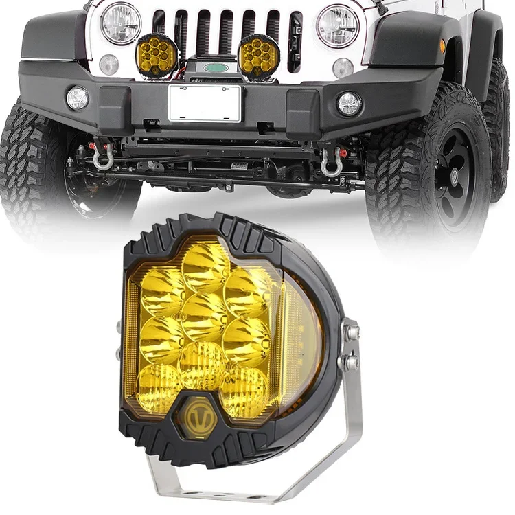 1 PCS Wrangler's Headlights with Three Sides Emitting Gold Light 7 Inch LED 90W Automobile Refitted LED Working Lights
1 PCS Wrangler's Headlights with Three Sides Emitting Gold Light 7 Inch LED 90W Automobile Refitted LED Working Lights