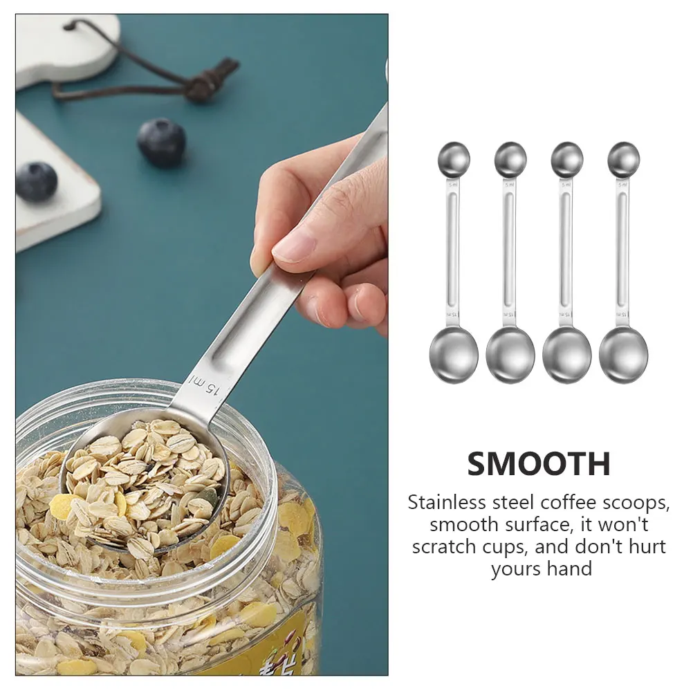4 шт. мерная ложка из нержавеющей стали, весы, двойная ложка для кофе со шкалой, кухонная ложка для кофе, портативный инструмент для еды и специй
4 шт. мерная ложка из нержавеющей стали, весы, двойная ложка для кофе со шкалой, кухонная ложка для кофе, портативный инструмент для еды и специй