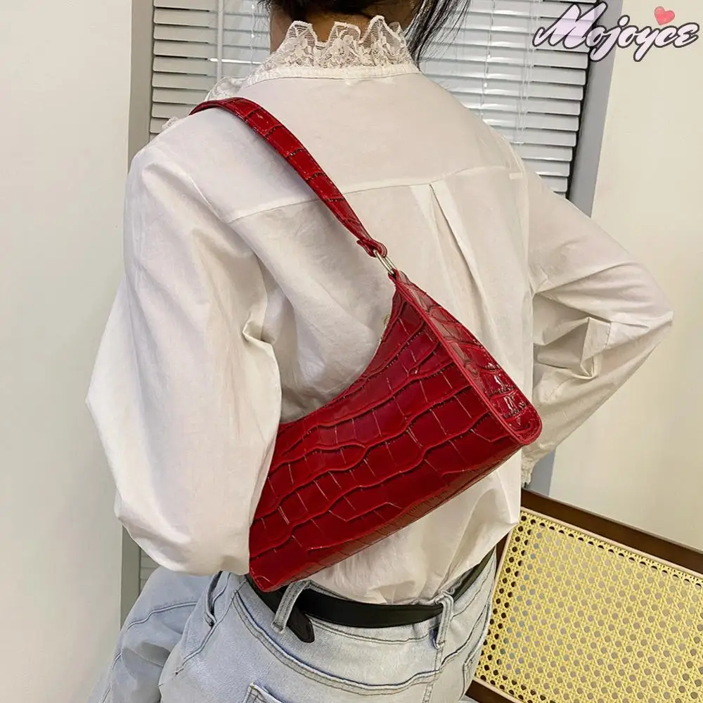 Women Fashion PU Shoulder Bags Alligator Pattern Casual Zipper Tote Handbag Vintage Ladies Small Shoulder Pouch for Shopping 
Women Fashion PU Shoulder Bags Alligator Pattern Casual Zipper Tote Handbag Vintage Ladies Small Shoulder Pouch for Shopping