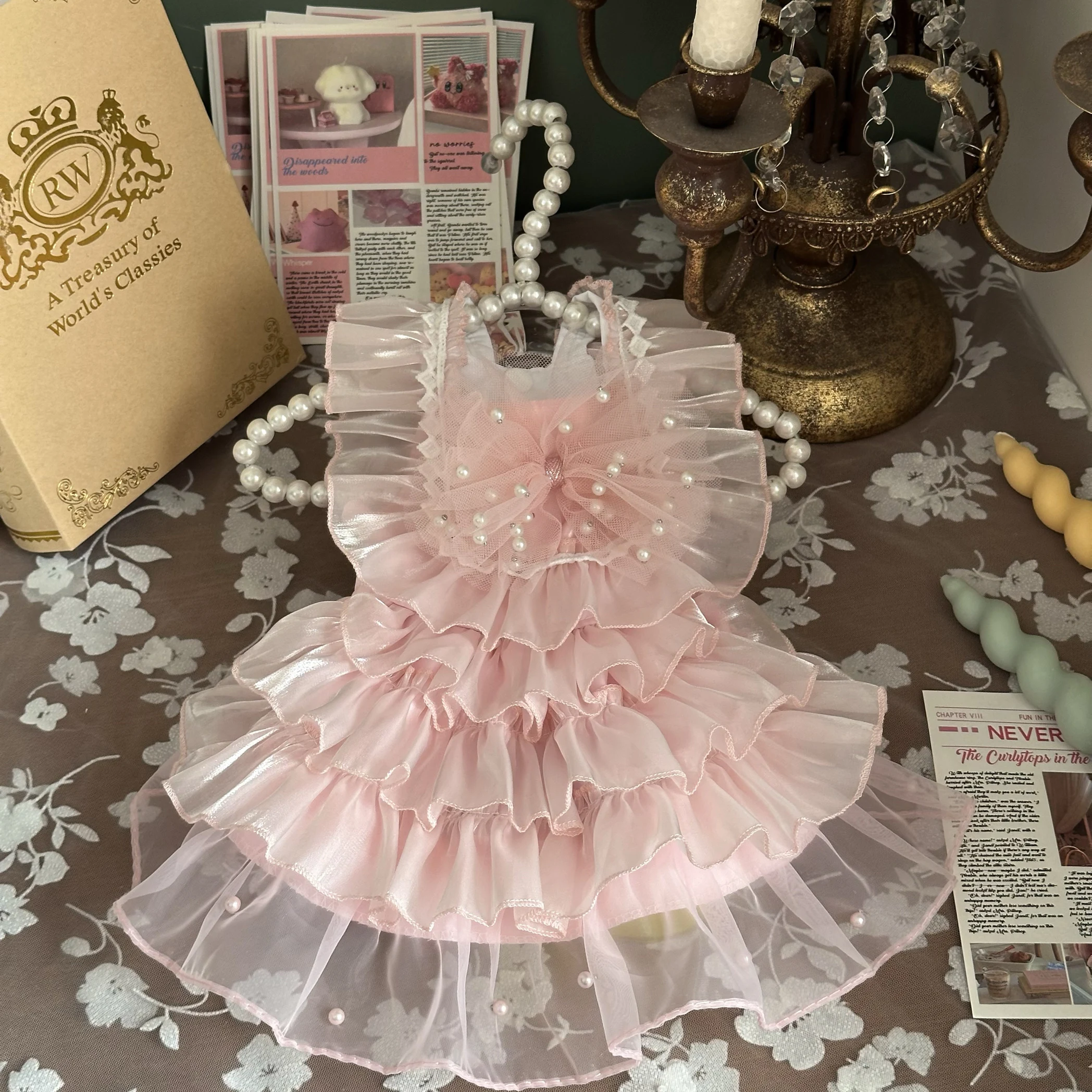 Sweet Korean Pink Pet Dog Clothes Fine Lace Bow Sling Cute Princess Dress For Small Medium Dog Summer Puppy Dog Coat Skirts 2025
Sweet Korean Pink Pet Dog Clothes Fine Lace Bow Sling Cute Princess Dress For Small Medium Dog Summer Puppy Dog Coat Skirts 2025