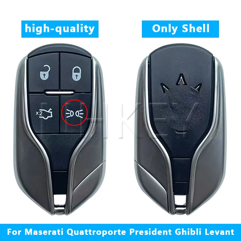 NH KEY high-quality 4 Buttons Smart Remote Car Key Shell FOB for Maserati Quattroporte Ghibli Levante With Logo Sticker
NH KEY high-quality 4 Buttons Smart Remote Car Key Shell FOB for Maserati Quattroporte Ghibli Levante With Logo Sticker