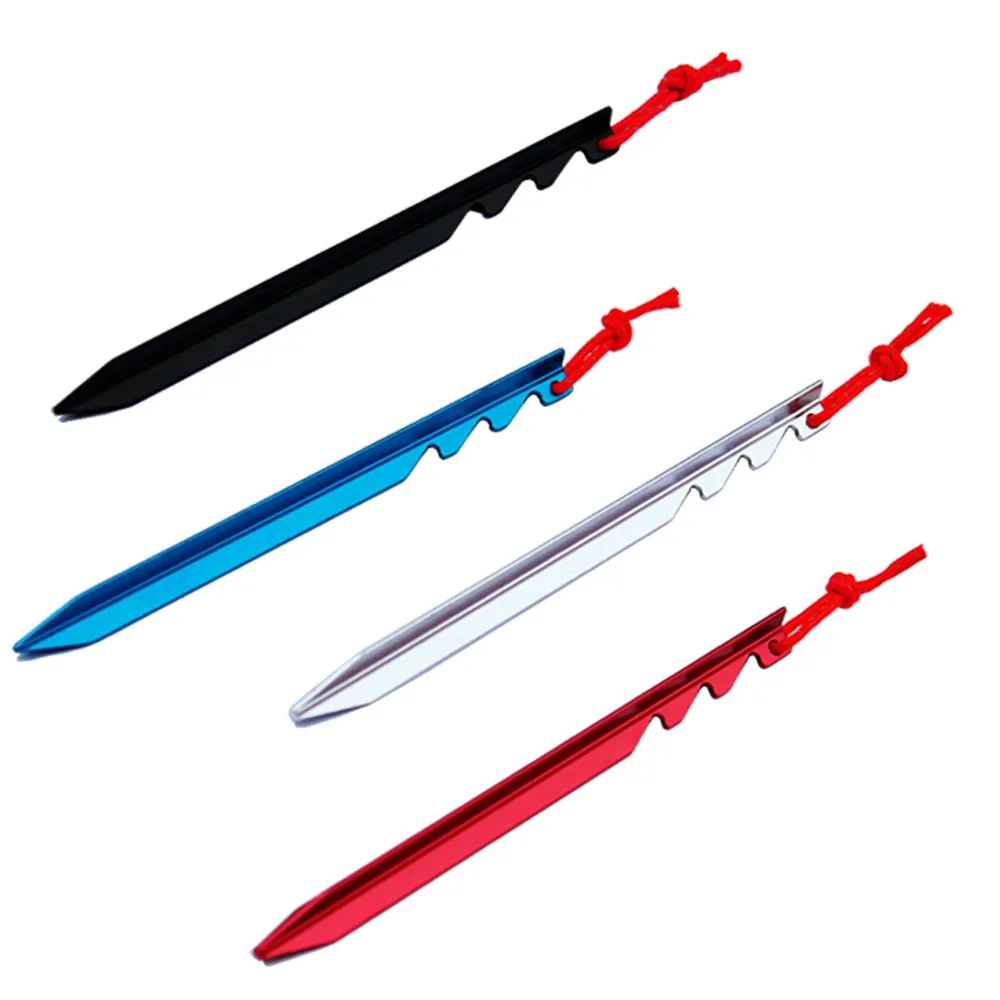 Outdoor tent accessories, adjustable triangular nail, 18CM multi tooth aluminum alloy triangular nail with wind rope
Outdoor tent accessories, adjustable triangular nail, 18CM multi tooth aluminum alloy triangular nail with wind rope