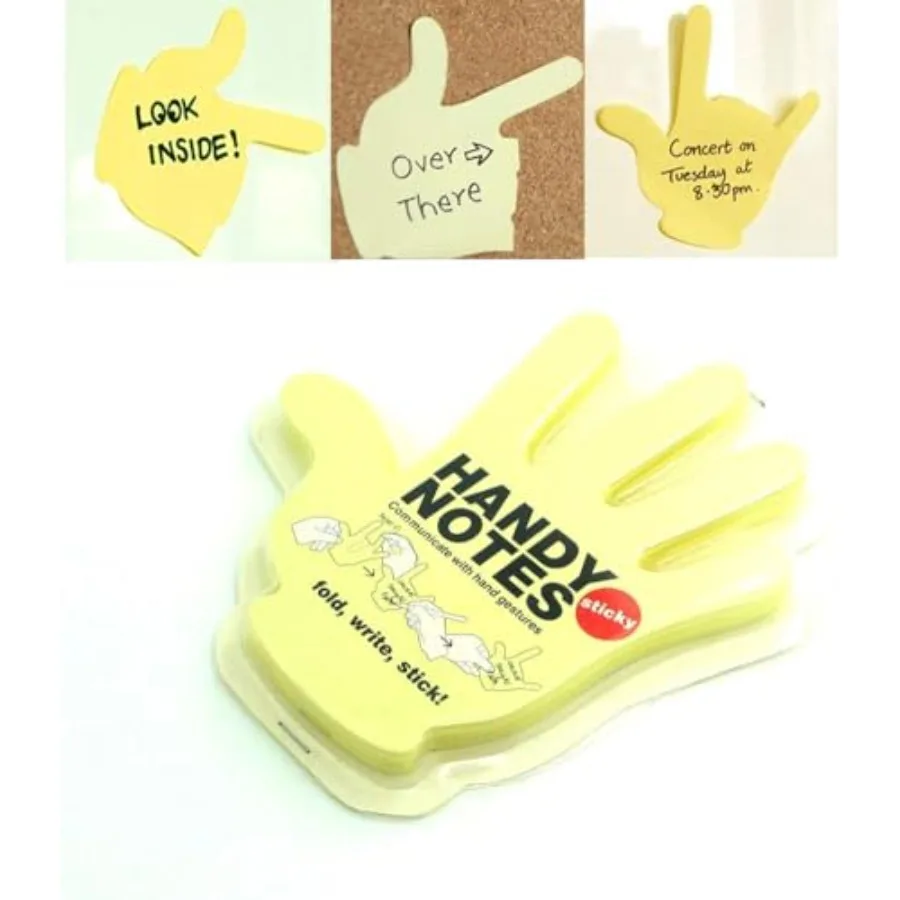 Yellow Fold Write Handy Notes Hand Shaped Sticky Notes Sticker 90 Sheets
Yellow Fold Write Handy Notes Hand Shaped Sticky Notes Sticker 90 Sheets