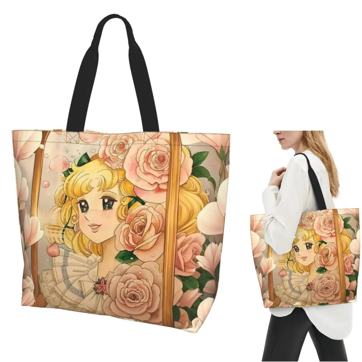 Candy Candy Anime Manga Shopping Tote Bag Canvas Large Capacity Shoulder Bags Shopper Grocery Handbag for Women
Candy Candy Anime Manga Shopping Tote Bag Canvas Large Capacity Shoulder Bags Shopper Grocery Handbag for Women