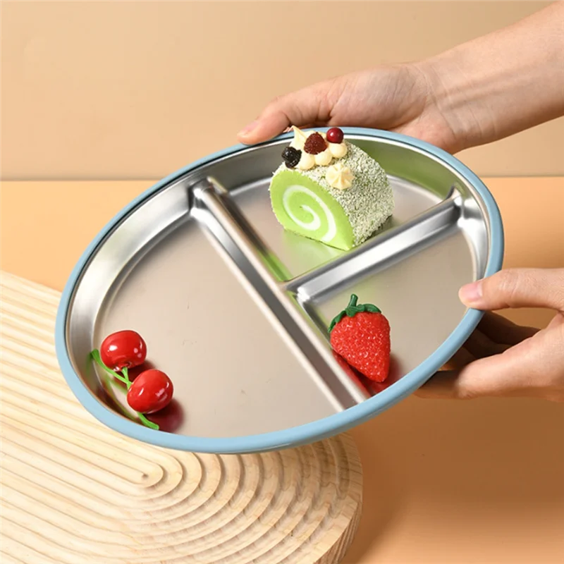 ABVA-Stainless Steel Toddler Plates 9 Inch 2PCS Kids Divided Plates With Removable Silicone Sleeves 4 Suction Cups
ABVA-Stainless Steel Toddler Plates 9 Inch 2PCS Kids Divided Plates With Removable Silicone Sleeves 4 Suction Cups