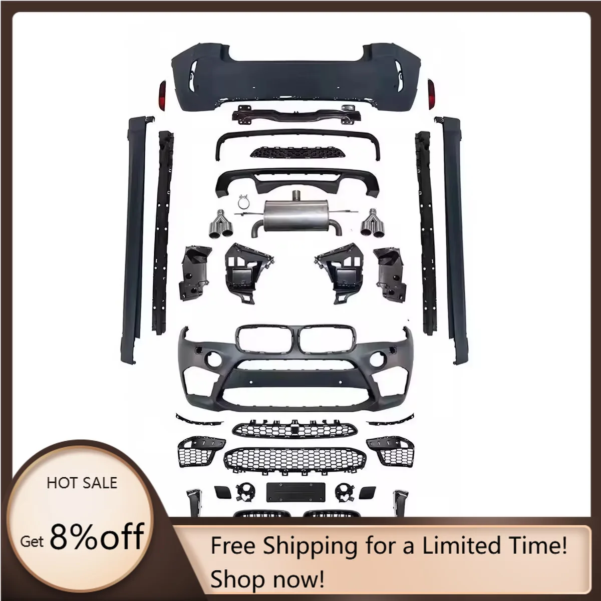 Автомобильные аксессуары, преобразование Bodykit, передний бампер, задний бампер типа X6M для обновления BMWS X6 F16
Автомобильные аксессуары, преобразование Bodykit, передний бампер, задний бампер типа X6M для обновления BMWS X6 F16