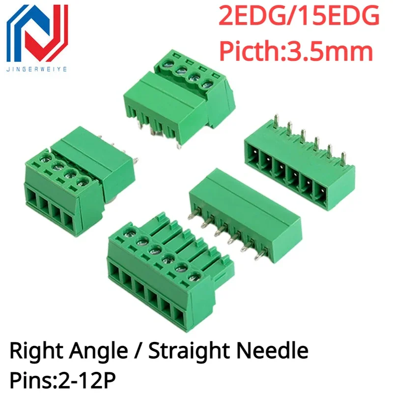 2Pair 15EDGK-3.5mm Plug-in Screw Connector 2EDGV-3.5mm Straight Pin 2EDGR-3.5mm Bent Foot Terminal 2P-12Pin Electrical Terminals
2Pair 15EDGK-3.5mm Plug-in Screw Connector 2EDGV-3.5mm Straight Pin 2EDGR-3.5mm Bent Foot Terminal 2P-12Pin Electrical Terminals