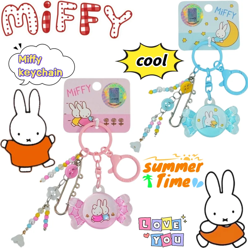 Miffy Keychain Creative High-value Anime Cartoon Exquisite Candy Beaded Schoolbag Car Pendant Gift for Men and Women Students
Miffy Keychain Creative High-value Anime Cartoon Exquisite Candy Beaded Schoolbag Car Pendant Gift for Men and Women Students