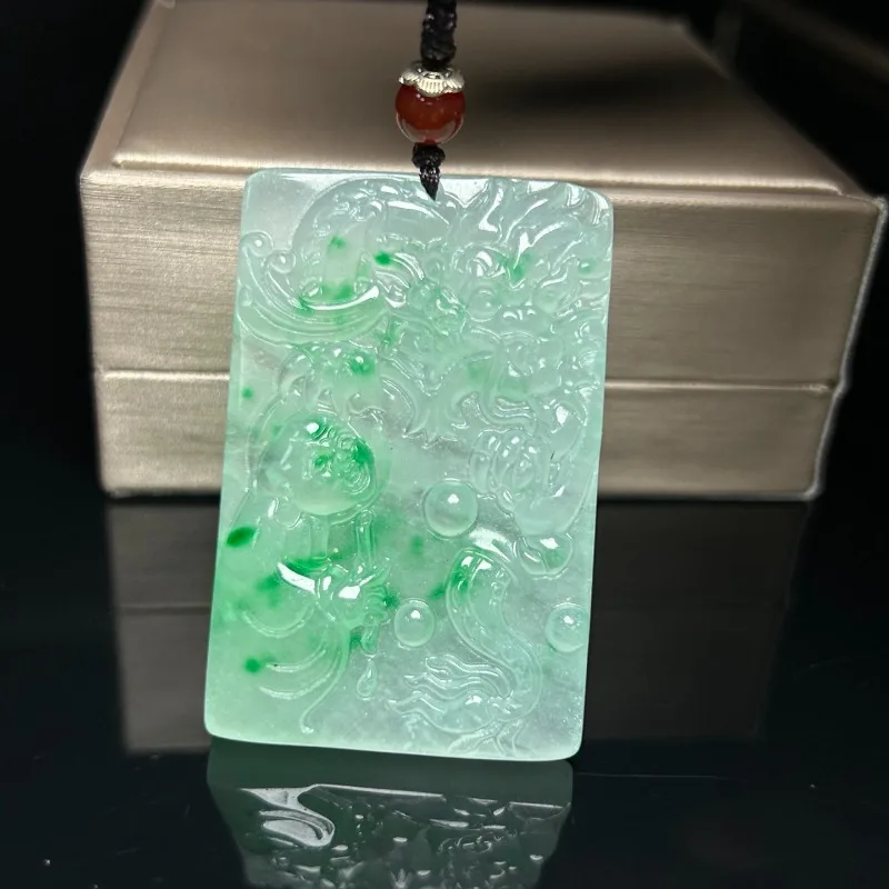 Natural High Ice Light Green Dragon Pendant, Exquisite Fashion Ethnic Style Jade Brand
Natural High Ice Light Green Dragon Pendant, Exquisite Fashion Ethnic Style Jade Brand