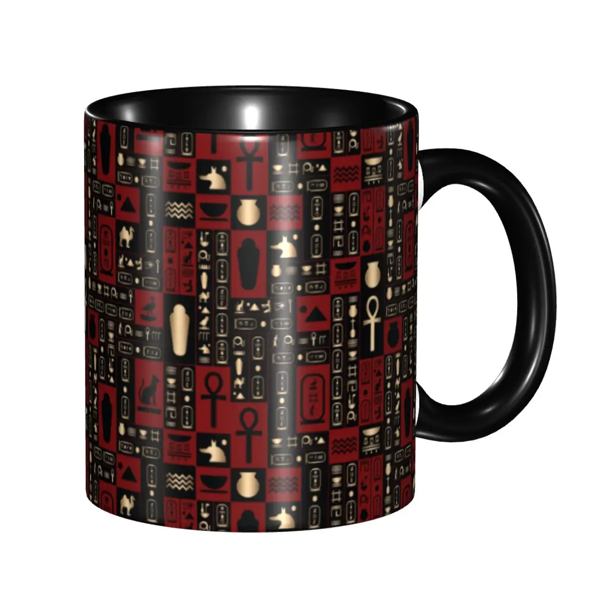 DIY Black Gold Red Ancient Egyptian Hieroglyphs Ceramic Mugs Personalized Coffee Cups Creative Present
DIY Black Gold Red Ancient Egyptian Hieroglyphs Ceramic Mugs Personalized Coffee Cups Creative Present