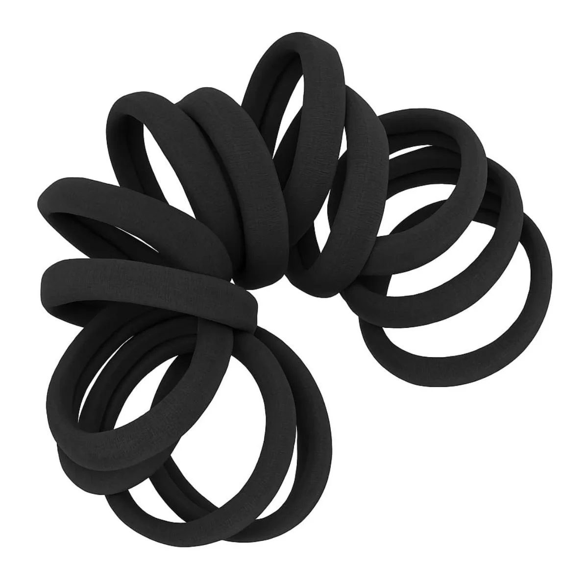 12PCS Black Soft Nylon Seamless Hair Ties. Designed with great stretch and gentle grip, these long-lasting elastic bands won't hurt your hair. Light and comfy for all-day wear, they are practical styling accessories fit for all hair textures
12PCS Black Soft Nylon Seamless Hair Ties. Designed with great stretch and gentle grip, these long-lasting elastic bands won't hurt your hair. Light and comfy for all-day wear, they are practical styling accessories fit for all hair textures