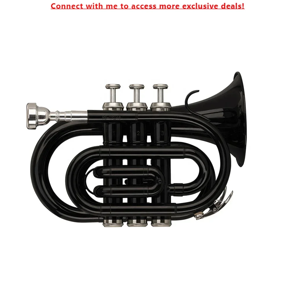 SEASOUND OEM Mini Pocket Trumpet BB Tone Black Brass Instrument Trompette JYPT406BK
SEASOUND OEM Mini Pocket Trumpet BB Tone Black Brass Instrument Trompette JYPT406BK