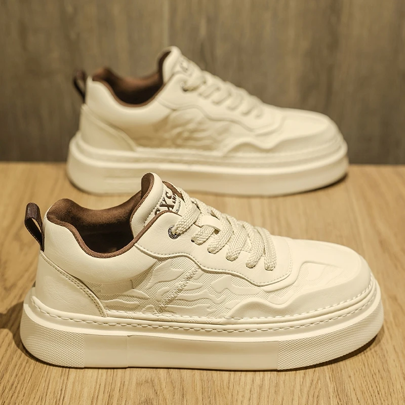 Men's Casual Sport Shoes Spring Fashion Brand High-End All-Match Thick-Heeled Leather Increase Height White Trend Shoes
Men's Casual Sport Shoes Spring Fashion Brand High-End All-Match Thick-Heeled Leather Increase Height White Trend Shoes