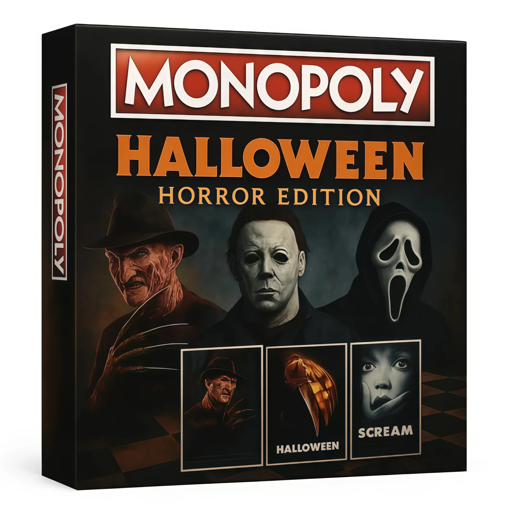 Monopoly: Horror Edition, suitable for playing at Halloween-themed parties or gatherings with friends.
Monopoly: Horror Edition, suitable for playing at Halloween-themed parties or gatherings with friends.