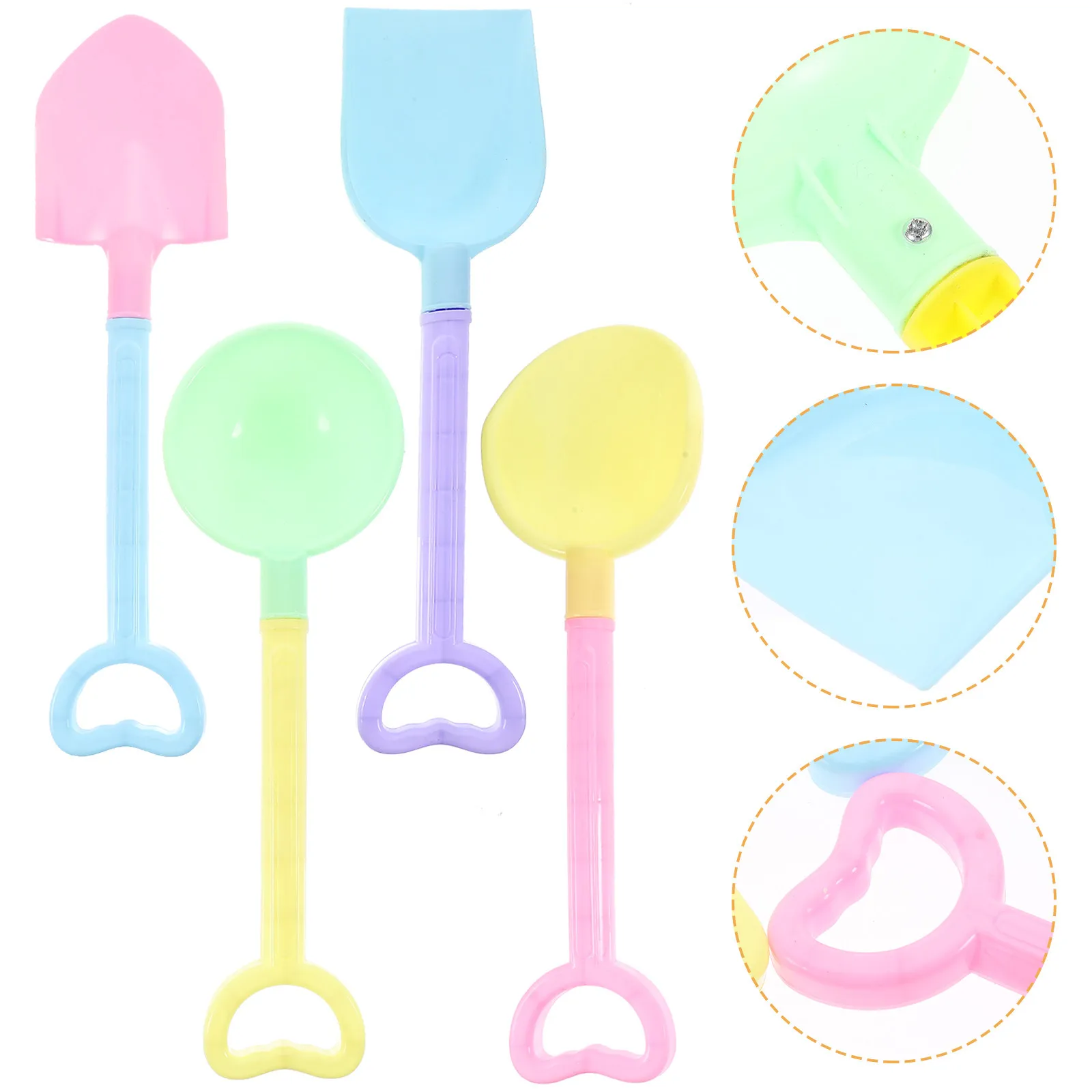 4Pcs Lightweight Kids Beach Shovels Plastic Sand Digging Tools Creative Design Safe Edges Bright Colors Outdoor Sand Play Set
4Pcs Lightweight Kids Beach Shovels Plastic Sand Digging Tools Creative Design Safe Edges Bright Colors Outdoor Sand Play Set