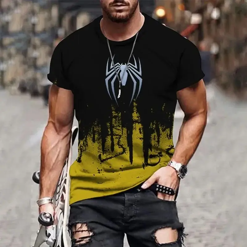 New Summer Men Spider Pattern Hd 3d Printed Round Neck Short Sleeve Fashion Casual Loose Comfortable Large Size Breathable Top
New Summer Men Spider Pattern Hd 3d Printed Round Neck Short Sleeve Fashion Casual Loose Comfortable Large Size Breathable Top