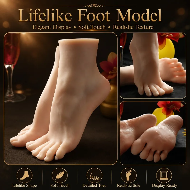 Natural Foot Shape 3703 Silicone TPE Foot Simulation Model Sexy 1:1 Real-size Female Foot Model with Positioning Features
Natural Foot Shape 3703 Silicone TPE Foot Simulation Model Sexy 1:1 Real-size Female Foot Model with Positioning Features