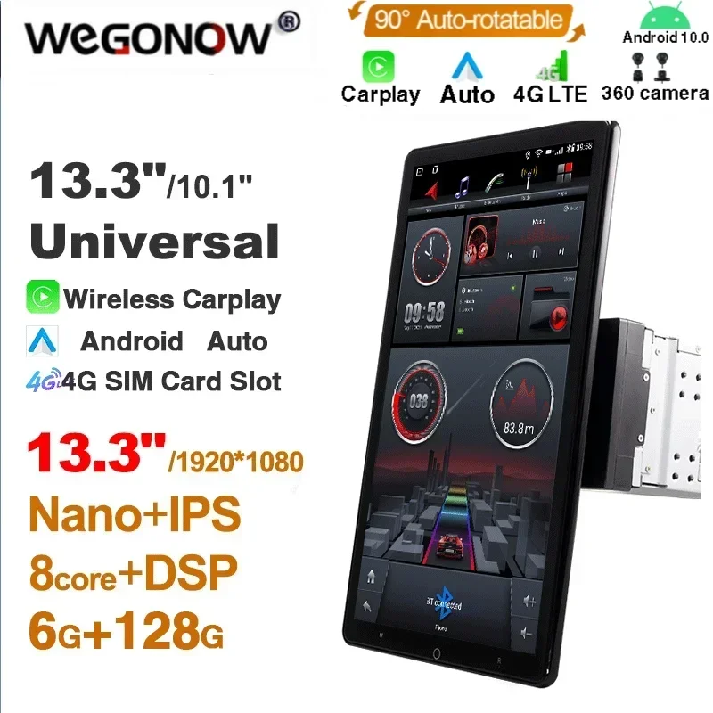 Tesla Style 13.3 inch Android 10 Car DVD Player For Universal Radio Stereo 2Din Carplay GPS Navigation Autoradio 6G + 128GB Wifi
Tesla Style 13.3 inch Android 10 Car DVD Player For Universal Radio Stereo 2Din Carplay GPS Navigation Autoradio 6G + 128GB Wifi