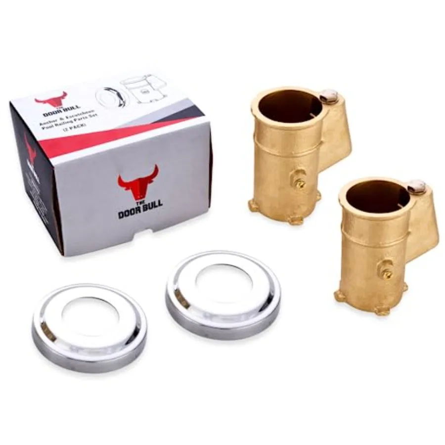 Brass Pool Rail Anchor and Escutcheon Set 2 Pack Inground Anchors with 4" Depth Fits 1.90" OD Tubing Heavy-Duty Mounting Kit fo
Brass Pool Rail Anchor and Escutcheon Set 2 Pack Inground Anchors with 4" Depth Fits 1.90" OD Tubing Heavy-Duty Mounting Kit fo