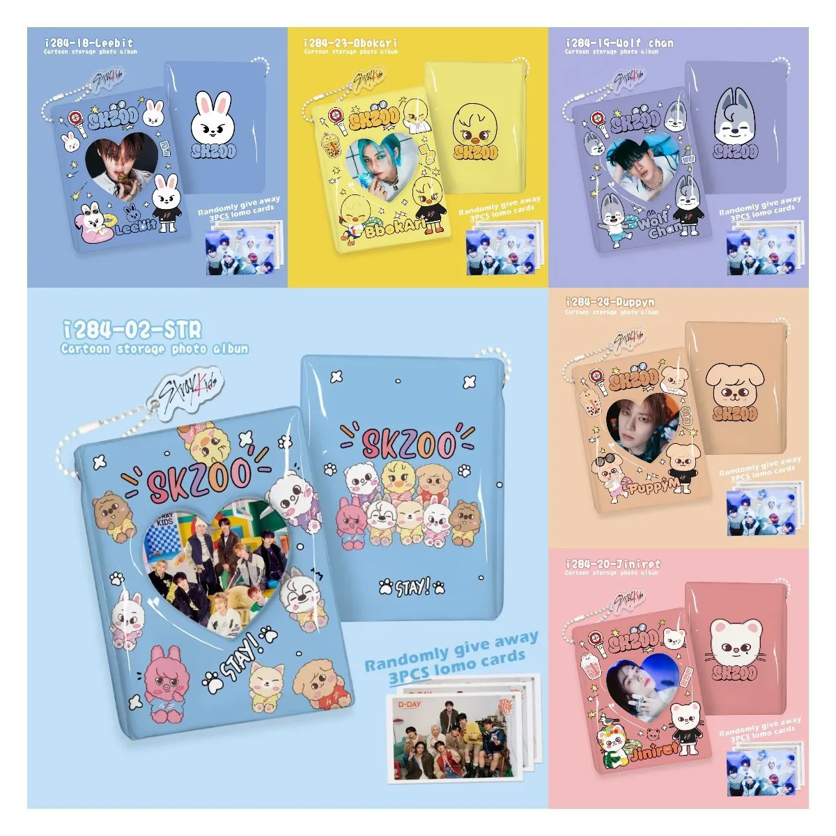 Idol SKZOO Stray Kids 3" Photocard Binder Photo Card Holder High-Value Collectible Binder Lomo Cards Felix HyunJin Fans Gifts
Idol SKZOO Stray Kids 3" Photocard Binder Photo Card Holder High-Value Collectible Binder Lomo Cards Felix HyunJin Fans Gifts