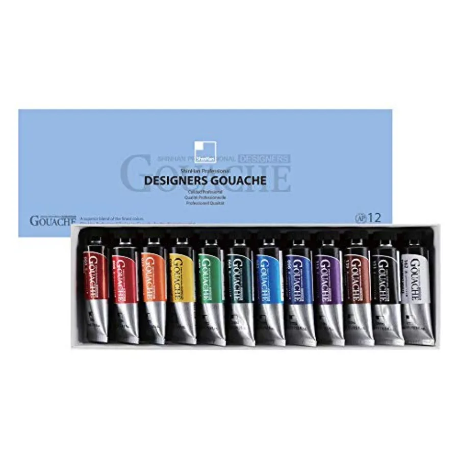 Professional Designer Gouache 15ml Tube 12 Colors Set
Professional Designer Gouache 15ml Tube 12 Colors Set