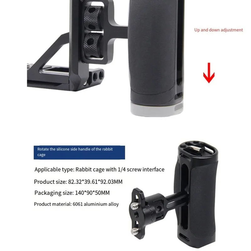 FULL-Aluminum Rotating Side Grip Universal Camera Cage Handle For DSLR Cameras, 2 To 5Kg Load Capacity
FULL-Aluminum Rotating Side Grip Universal Camera Cage Handle For DSLR Cameras, 2 To 5Kg Load Capacity