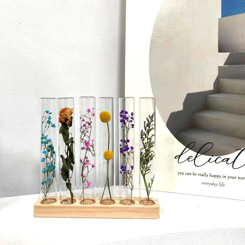 Simple Modern Personalized Test Tube Specimen Model Room Living Room Bedroom Decorative Ornaments Glass Wooden Dried Flowers
Simple Modern Personalized Test Tube Specimen Model Room Living Room Bedroom Decorative Ornaments Glass Wooden Dried Flowers