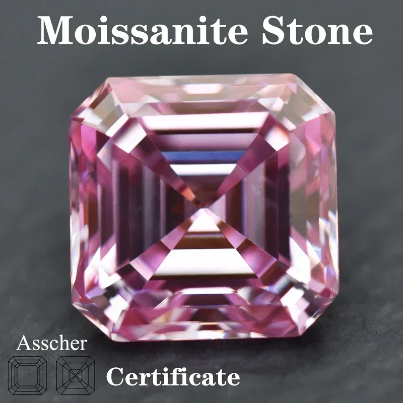 Moissanite Stone Sakura Pink Color Asscher Cut with GRA Certificate Pass Diamond Tester Gemstone Charms Jewelry Making Materials
Moissanite Stone Sakura Pink Color Asscher Cut with GRA Certificate Pass Diamond Tester Gemstone Charms Jewelry Making Materials