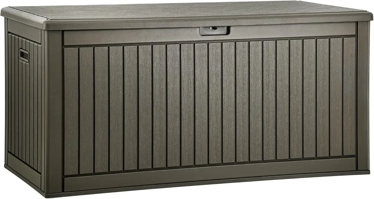 260 Gallon Extra Large Deck Box Double-Wall Resin Outdoor Storage Box with Flexible Divider for Patio Cushions Garden Tools
260 Gallon Extra Large Deck Box Double-Wall Resin Outdoor Storage Box with Flexible Divider for Patio Cushions Garden Tools