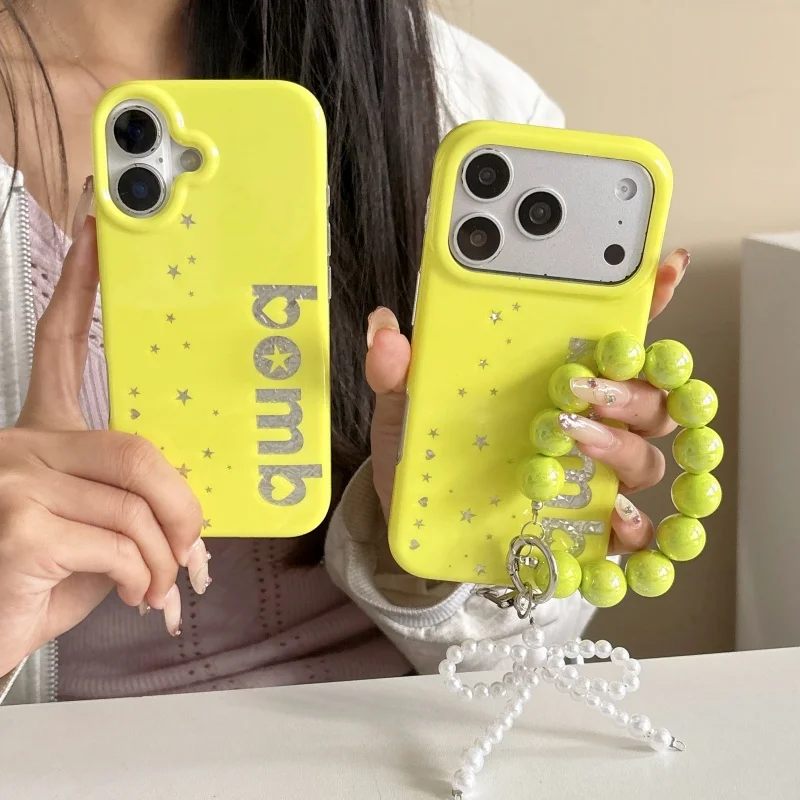 Simple Fluorescent Yellow Letters Phone Case For iPhone 17 Pro 16 15 Pro Max Cover with Chain Fashion Cute Protective Cases Fund
Simple Fluorescent Yellow Letters Phone Case For iPhone 17 Pro 16 15 Pro Max Cover with Chain Fashion Cute Protective Cases Fund