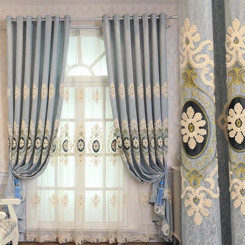 Thickened Ingot Flower Embroidered Curtains for Living Dining room Bedroom European style Luxury Finished Products Customized
Thickened Ingot Flower Embroidered Curtains for Living Dining room Bedroom European style Luxury Finished Products Customized