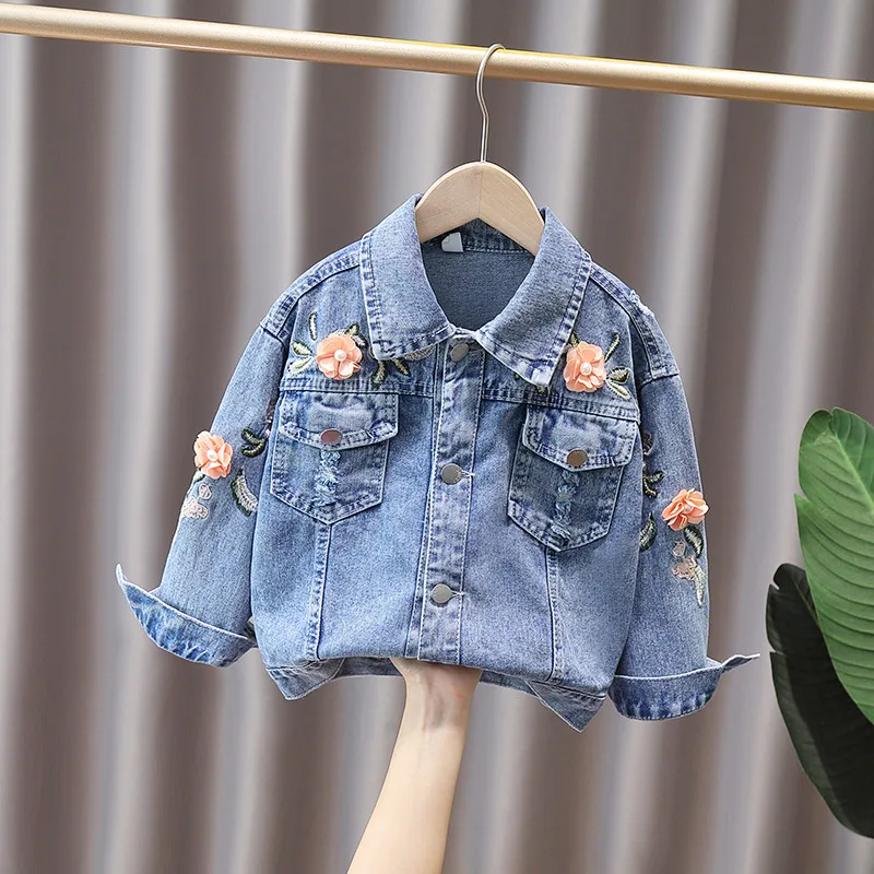 Girls Denim Jacket Spring and Autumn New Children's Pink Small Flower Coat Korean Edition Jeans
Girls Denim Jacket Spring and Autumn New Children's Pink Small Flower Coat Korean Edition Jeans