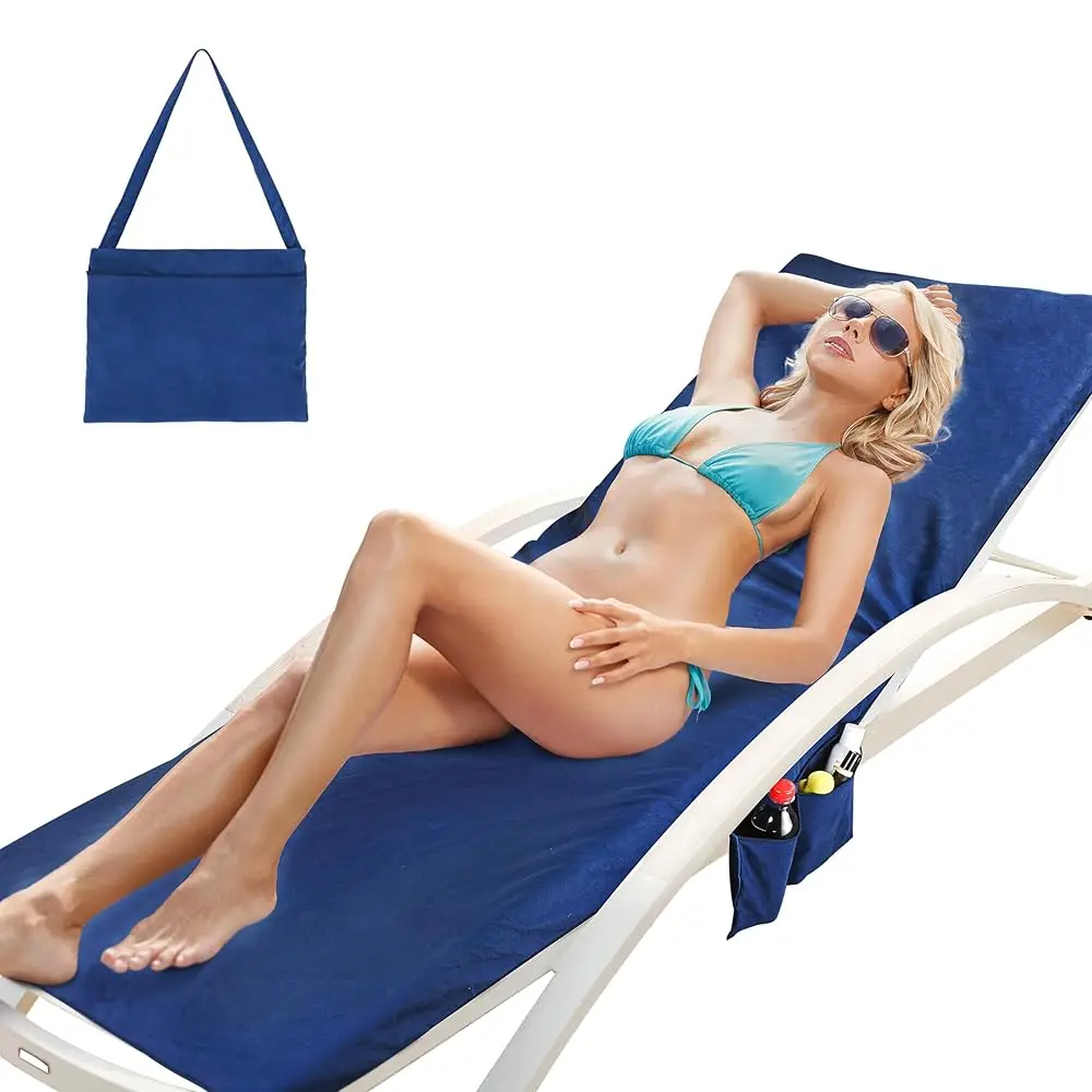 Beach Lounge Chair Towel Cover - 78 X 31 H Non-Slip Chaise Cover With 3 Pockets, Qui Dry Pool Chair Towel For Sunbathing,
Beach Lounge Chair Towel Cover - 78 X 31 H Non-Slip Chaise Cover With 3 Pockets, Qui Dry Pool Chair Towel For Sunbathing,
