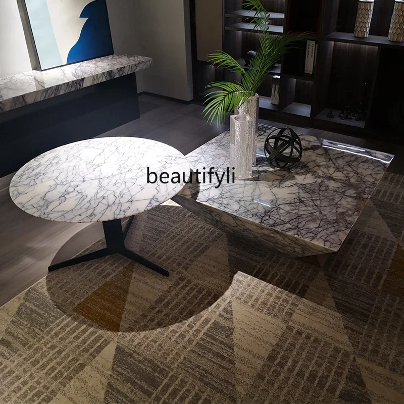 Natural marble rough stone fragrant snow plum coffee table light luxury simple modern can be combinedQQ
Natural marble rough stone fragrant snow plum coffee table light luxury simple modern can be combinedQQ