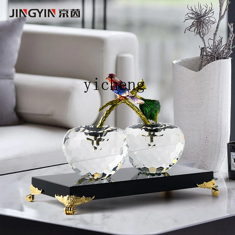 XL crystal glass apple ornament modern light luxury home decoration magpie Annunciation ornament
XL crystal glass apple ornament modern light luxury home decoration magpie Annunciation ornament