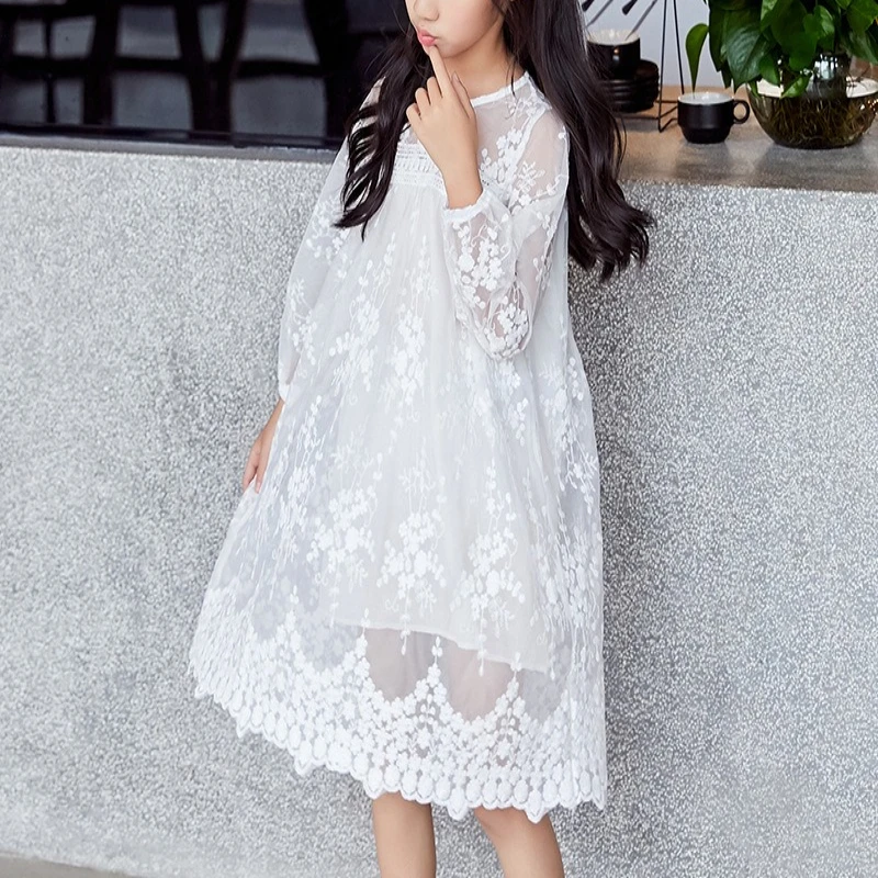 Girls' Korean Lace Long Sleeve Princess Dress 2026 Spring Summer, Casual Gown for Big Kids Breathable Daily Wear
Girls' Korean Lace Long Sleeve Princess Dress 2026 Spring Summer, Casual Gown for Big Kids Breathable Daily Wear