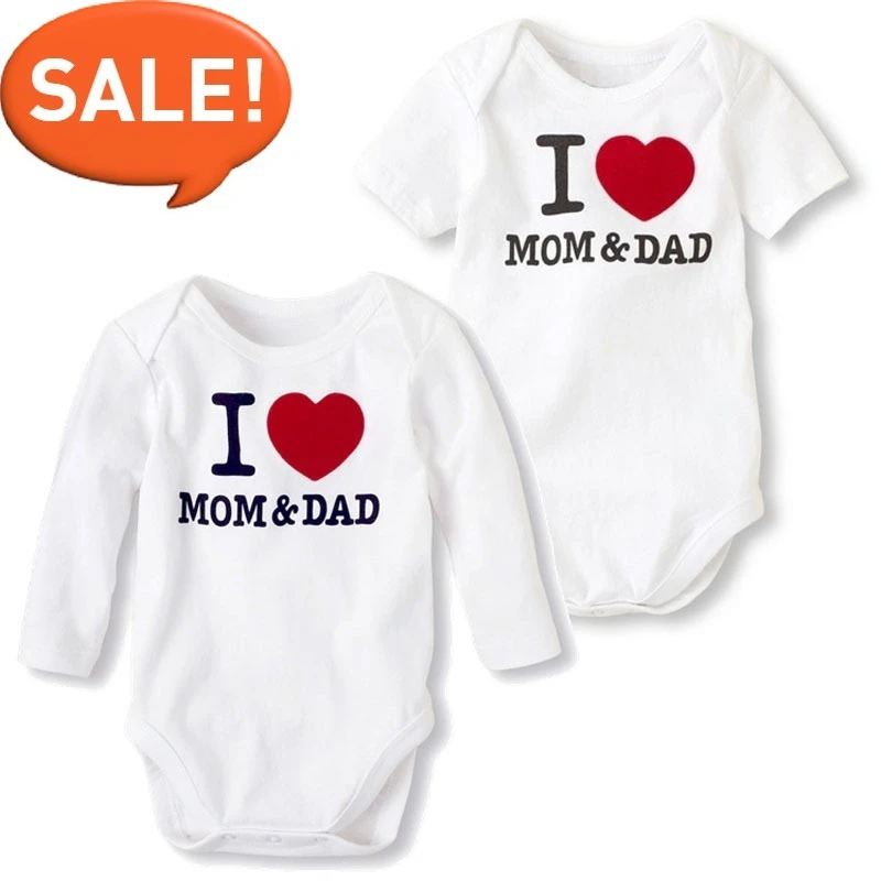 Baby Boys Girls Romper Cotton Short Sleeve Letter Print I Love Mom & Dad Jumpsuit Infant Clothing Newborn Costume Baby Clothes
Baby Boys Girls Romper Cotton Short Sleeve Letter Print I Love Mom & Dad Jumpsuit Infant Clothing Newborn Costume Baby Clothes