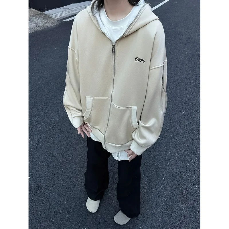 Модный уличный кардиган с капюшоном для мужчин, весенне-осенняя свободная повседневная нишевая куртка на молнии для пар
Модный уличный кардиган с капюшоном для мужчин, весенне-осенняя свободная повседневная нишевая куртка на молнии для пар