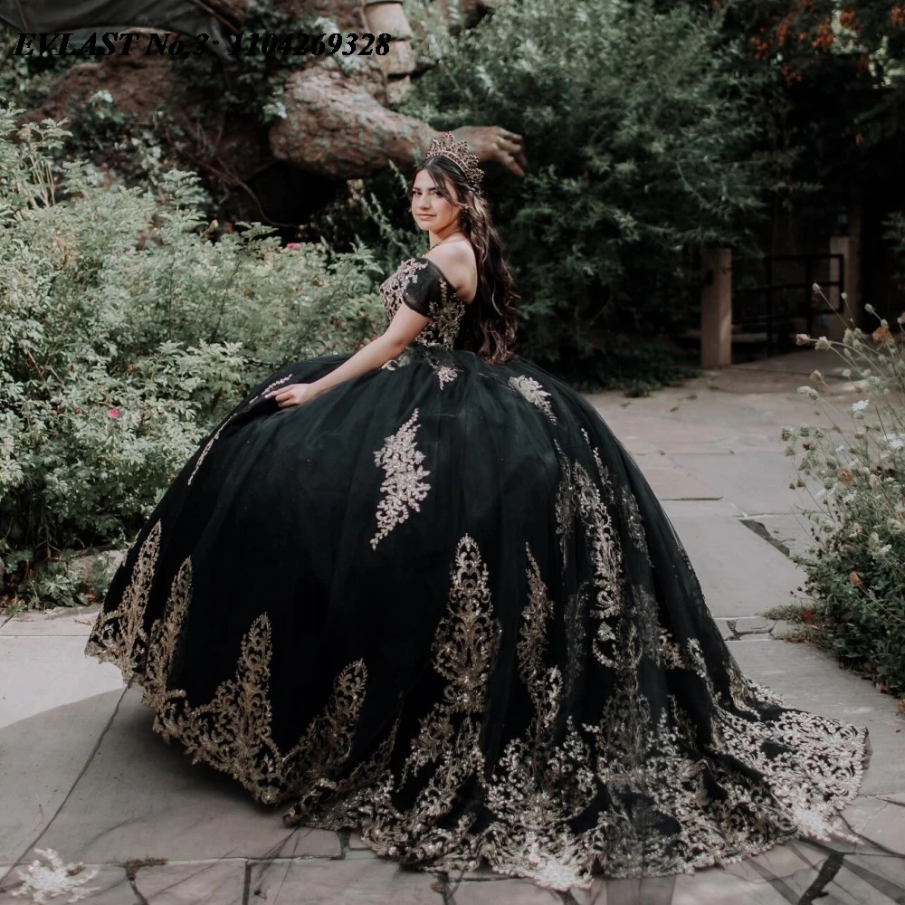 EVLAST индивидуальное черное платье Quinceanera 2025 года, бальное платье, золотой кружевной корсет с аппликацией и бисером, Sweet 16, Vestidos De 15 Anos E3Q721
EVLAST индивидуальное черное платье Quinceanera 2025 года, бальное платье, золотой кружевной корсет с аппликацией и бисером, Sweet 16, Vestidos De 15 Anos E3Q721