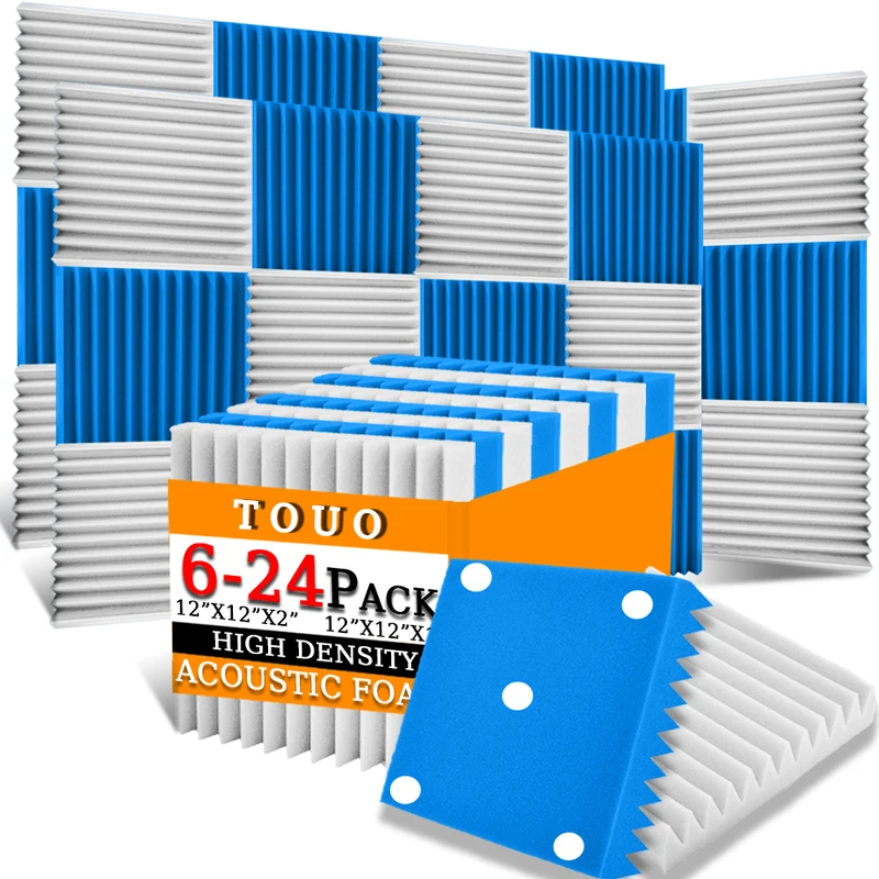 TOUO Soundproofing Foam Panel 6-24 Pcs Home Studio High Density Sound Proof Sponge Pad Bedroom Design Foam Panels Ceiling
TOUO Soundproofing Foam Panel 6-24 Pcs Home Studio High Density Sound Proof Sponge Pad Bedroom Design Foam Panels Ceiling
