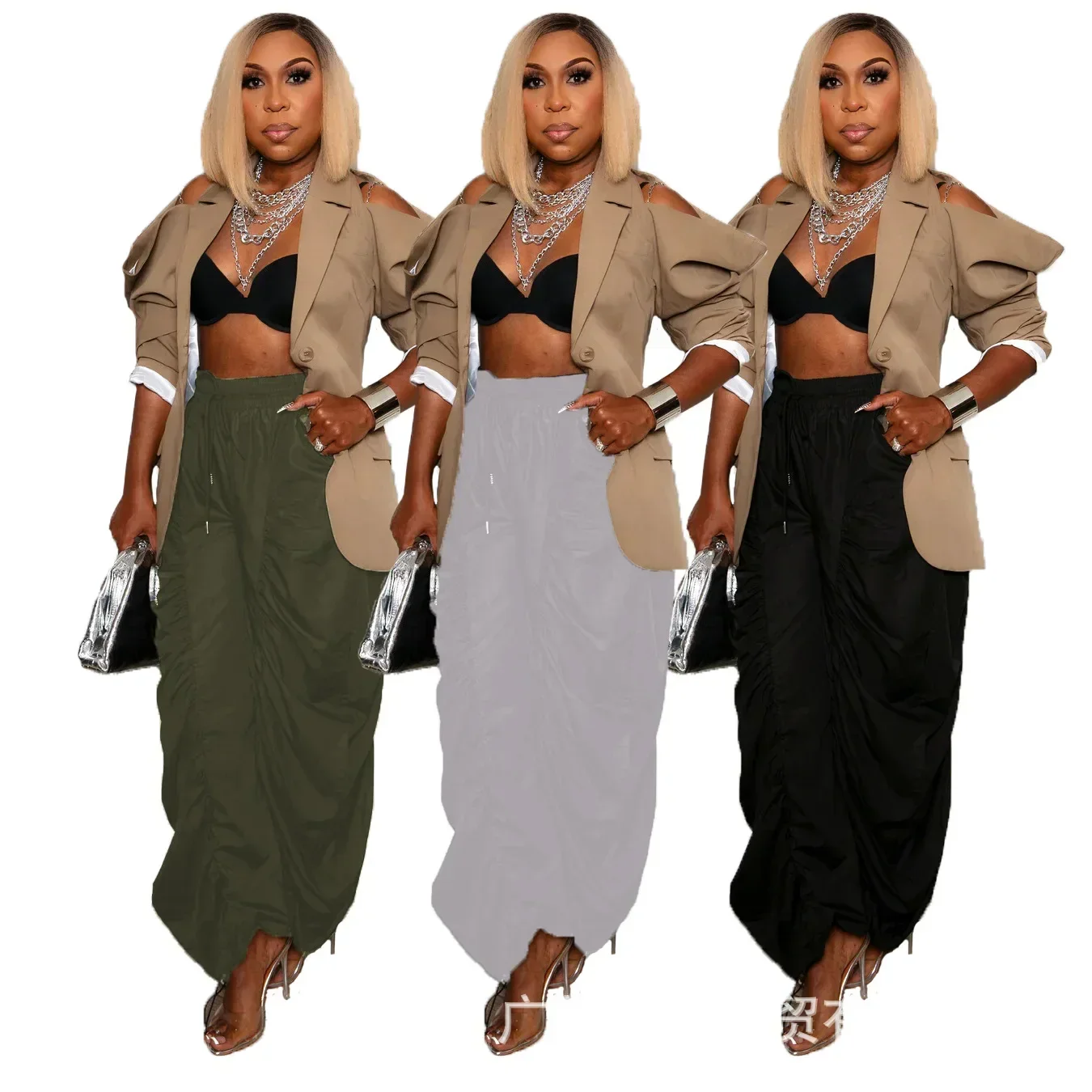 Women Fashion Pocket Ruched Straight Wide Leg Harem Pants 2025 Drawstring Spring Cargo Hip Hop Long Trousers
Women Fashion Pocket Ruched Straight Wide Leg Harem Pants 2025 Drawstring Spring Cargo Hip Hop Long Trousers