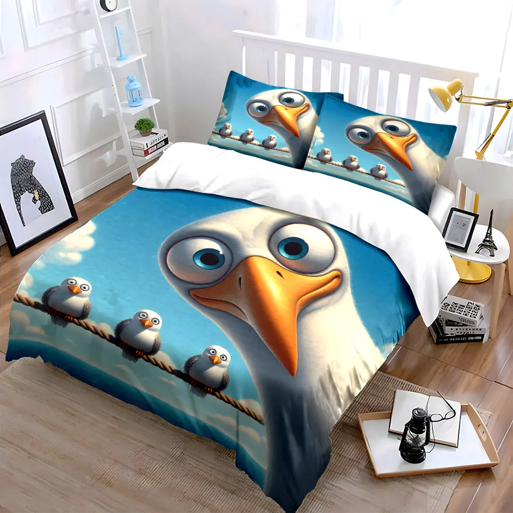 "Seagull Trio with Scenic Background" kid's and adults' bedroom decor, Exquisite three-piece bedding set gift
"Seagull Trio with Scenic Background" kid's and adults' bedroom decor, Exquisite three-piece bedding set gift