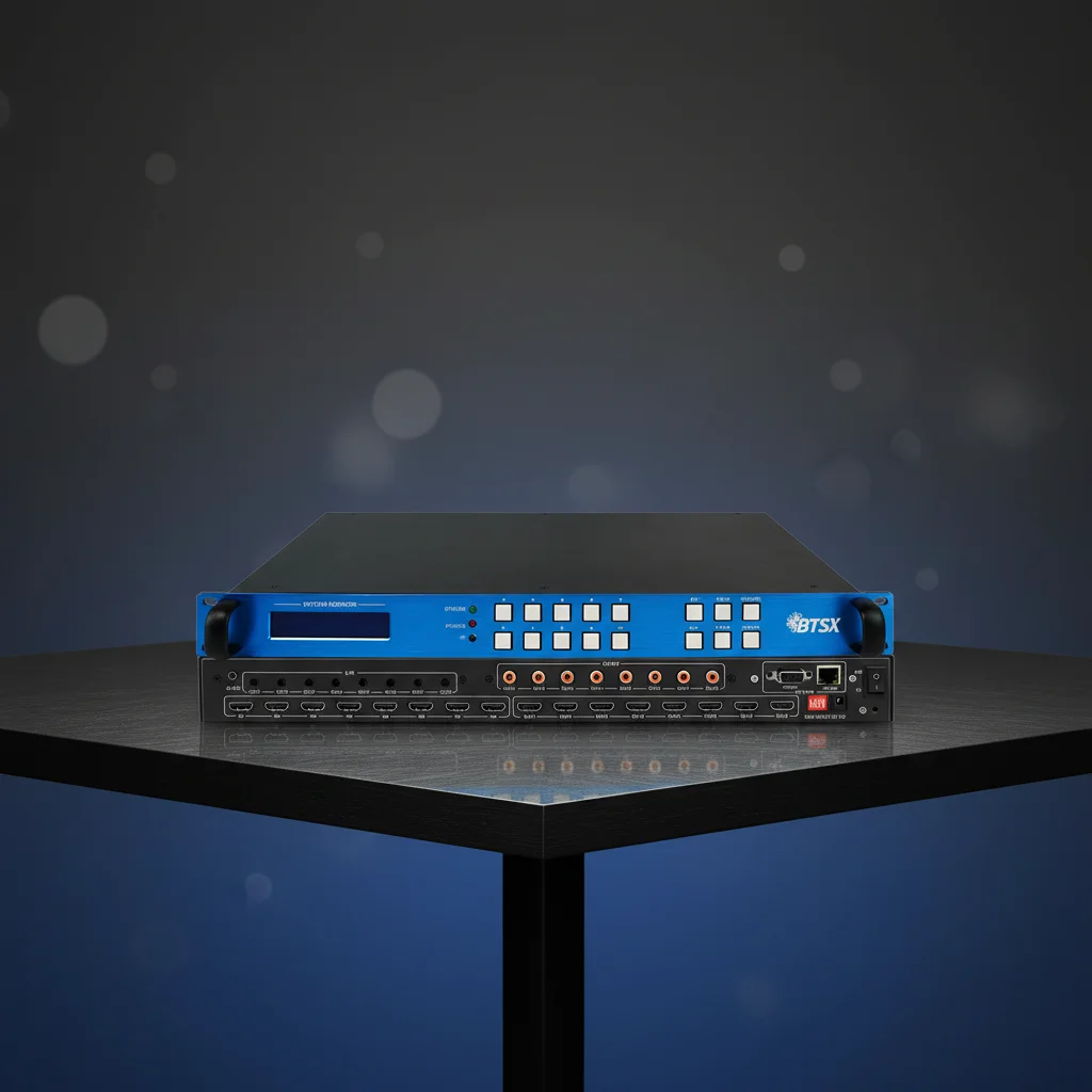 4K2K HDMI 2.0 Matrix 8In/8Out: HDR10+/ for Classrooms - Audio Stripping, Scene Saving & 7.1 Surround Sound
4K2K HDMI 2.0 Matrix 8In/8Out: HDR10+/ for Classrooms - Audio Stripping, Scene Saving & 7.1 Surround Sound