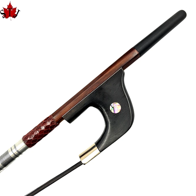 1pcs German style Snakewood 3/4 upright bass bow,Copper mounted,letterwood frog,Siberia white/black Horsehair horsetail
1pcs German style Snakewood 3/4 upright bass bow,Copper mounted,letterwood frog,Siberia white/black Horsehair horsetail