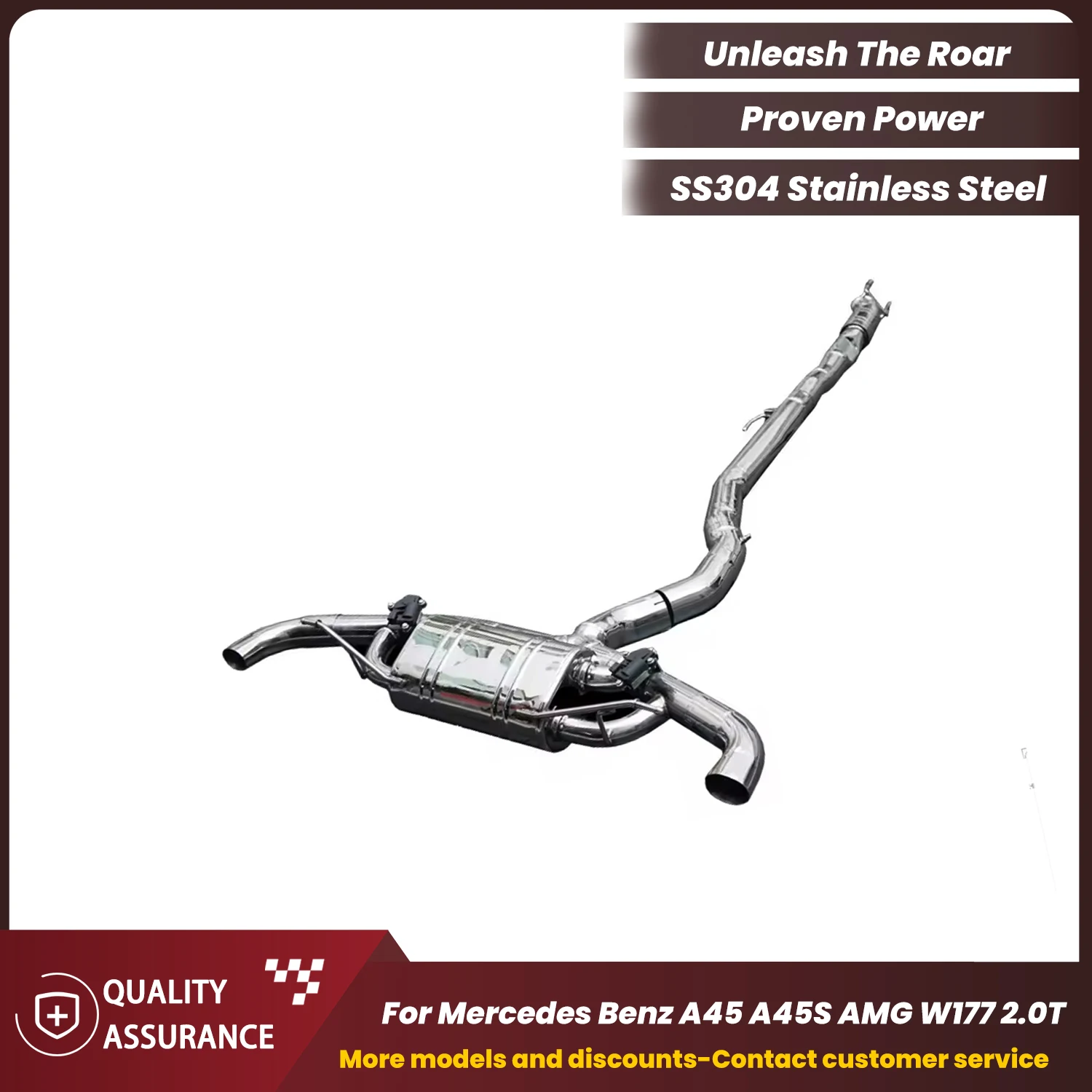 High Efficiency Performance ECCF SUS304 Catback Exhaust for Mercedes A45 A45S AMG W177 2.0T
High Efficiency Performance ECCF SUS304 Catback Exhaust for Mercedes A45 A45S AMG W177 2.0T