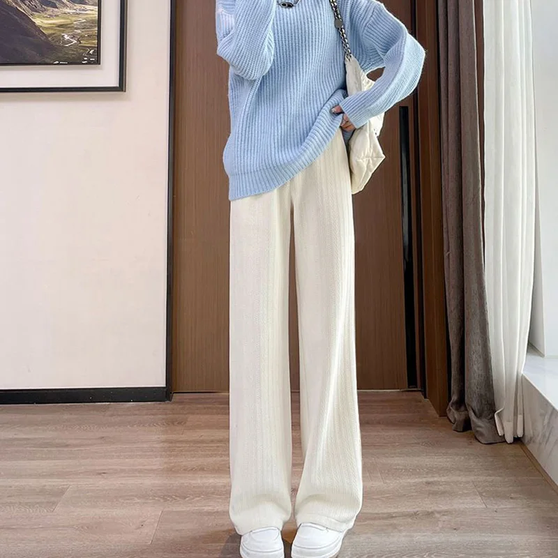 Wheat Stripe Chenille Thick Pants Women Loose Lazy Hip Hop Trousers Fashion Casual High Waist Warm Pretty Style Wide Leg Pants
Wheat Stripe Chenille Thick Pants Women Loose Lazy Hip Hop Trousers Fashion Casual High Waist Warm Pretty Style Wide Leg Pants