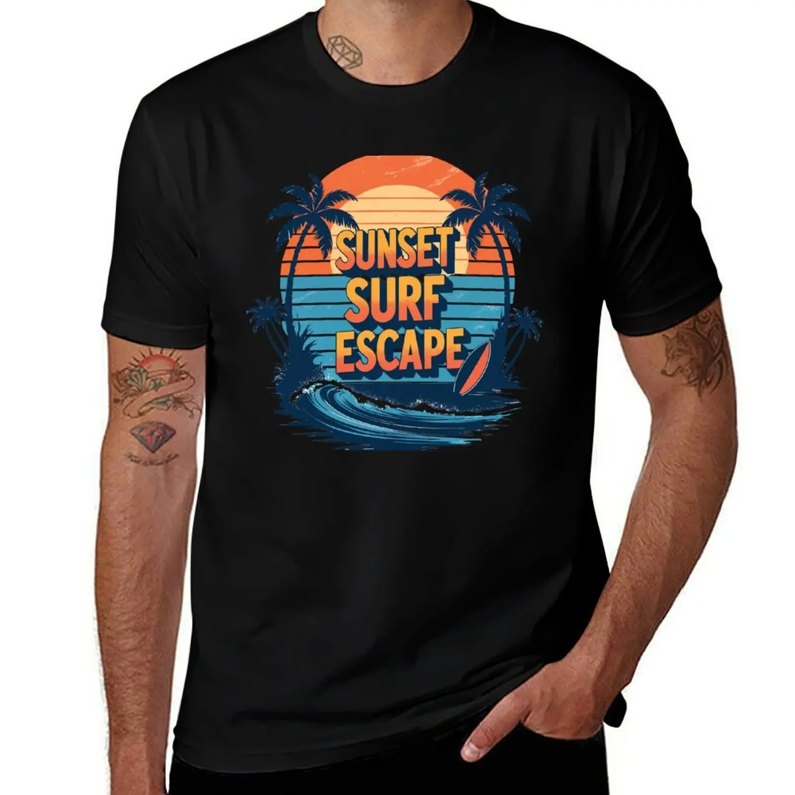 Sunset Surf Escape – Retro Beach Surf Design with Palm Trees, Ocean Waves, and Bold Summer Vibes for Coastal Lifestyle F T-Shirt
Sunset Surf Escape – Retro Beach Surf Design with Palm Trees, Ocean Waves, and Bold Summer Vibes for Coastal Lifestyle F T-Shirt