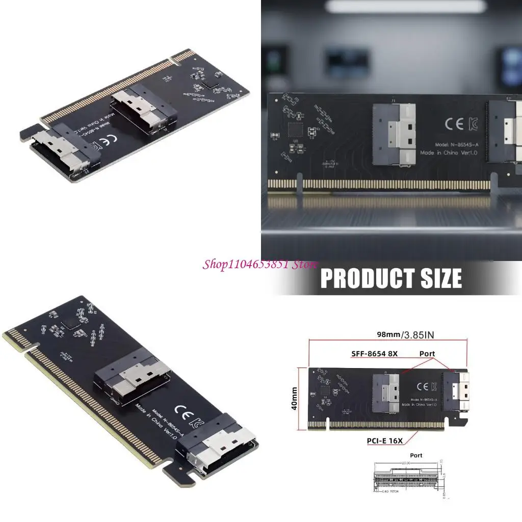 SFF-8654 To PCIe X16 Expansion Card Replacement Adapter Card For U.2
SFF-8654 To PCIe X16 Expansion Card Replacement Adapter Card For U.2